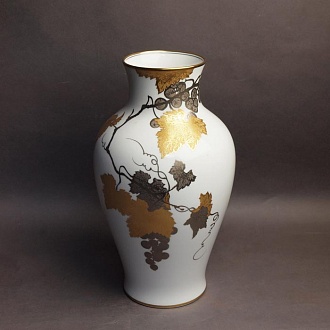 Японская ваза "Золотой виноград", клуазоне